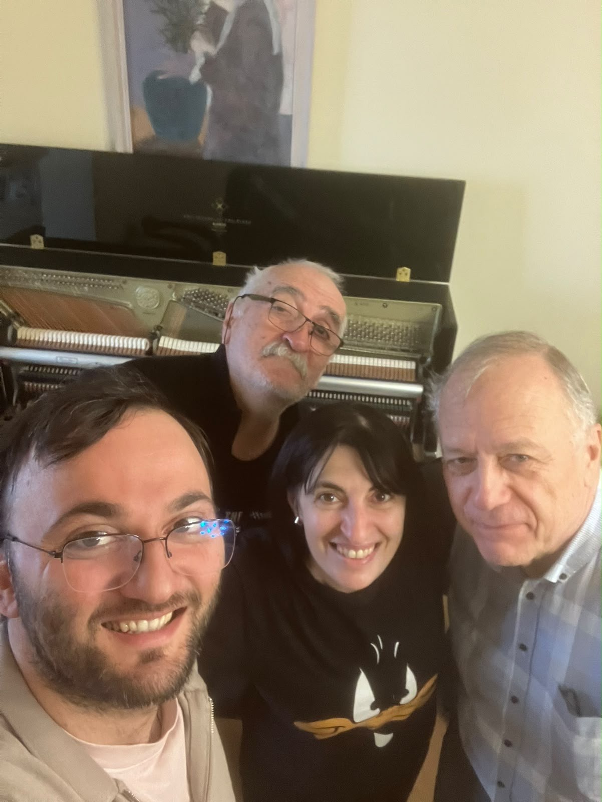 DIe Pianistin und unser Techniker